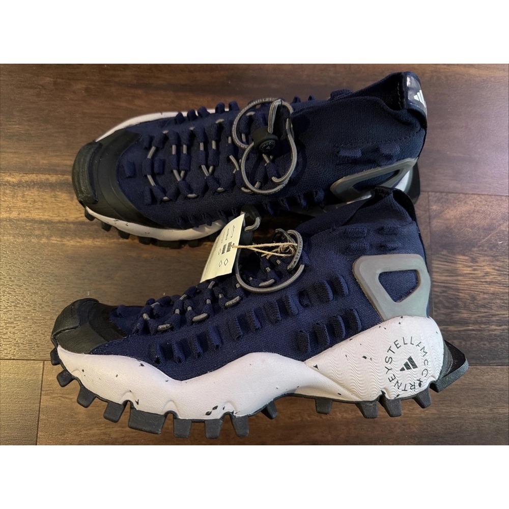 New Adidas Mens Stella McCartney Seeulater 2 Hiking Shoes Size 4.5 Navy